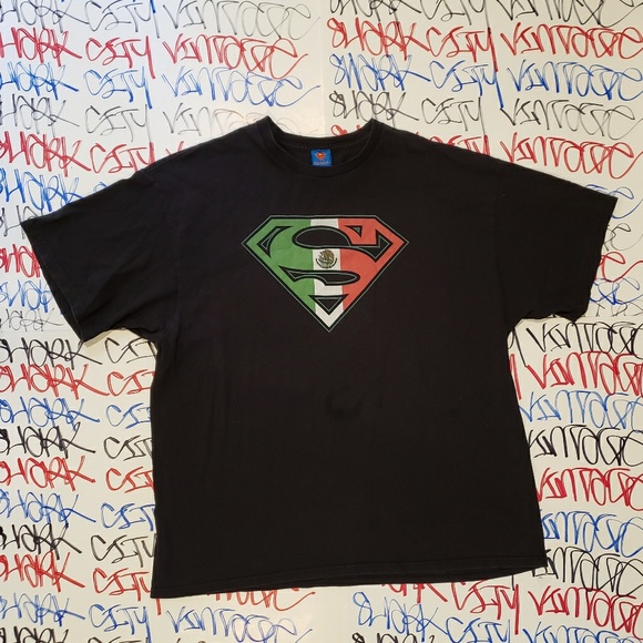 Superman Mexican Flag Logo T Shirt XL - Picture 1 of 4